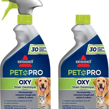 Bissell PET PRO OXY Stain Destroyer for Carpet and Upholstery, 22 oz, 2 Pack, 17739, 22 Fluid Ounces