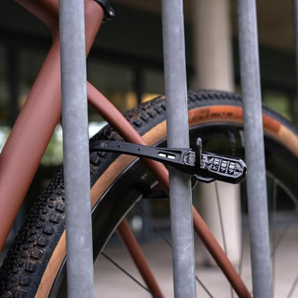 Hiplok Z LOK Combo Bike Lock/Motorbike Helmet Lock - Black. 3 Digit Code. Steel Core & 45cm Locking Length. Optional Bracket