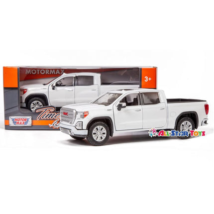 Motor Max 2019 GMC Sierra 1500 Denali Crew Cab Pickup Truck, White 79362WH - 1/27 Scale Diecast Model Toy Car