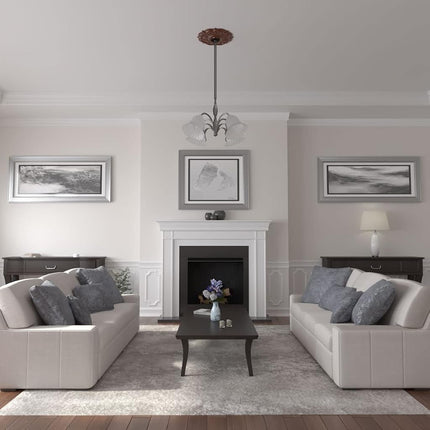 Ekena Millwork CM20DRBMC Deria Ceiling Medallion, Burnished Mahogany Crackle