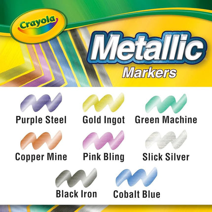 Crayola Metallic Markers, 8 Count