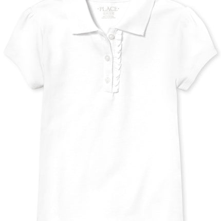 The Children's Place Girls Short Sleeve Ruffle Piq