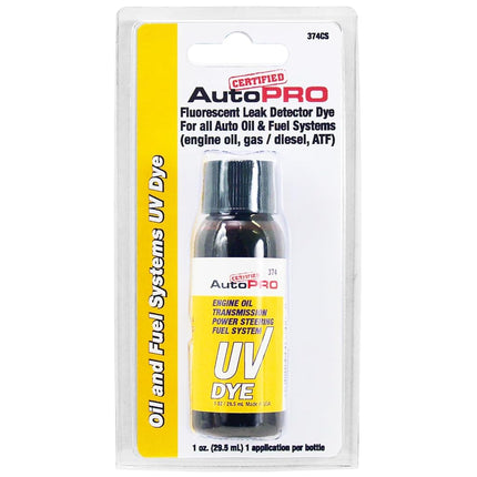 Certified Auto Pro Oil and Fuel System UV Dye Leak
