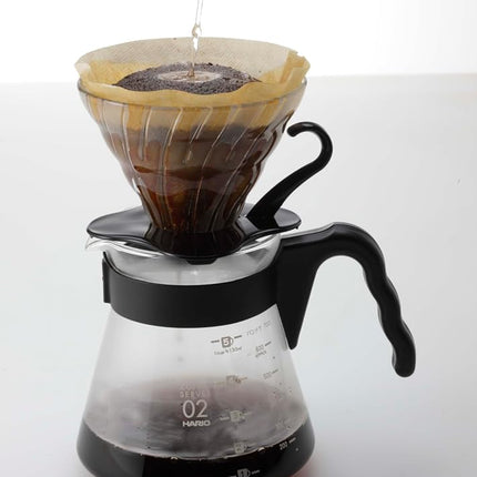 Hario VDG-02B Glass Coffee Dripper, Black