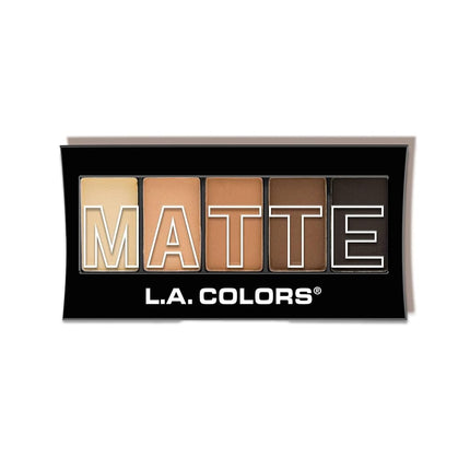 L.A. Colors 5 Color Matte Eyeshadow, Brown Tweed, 