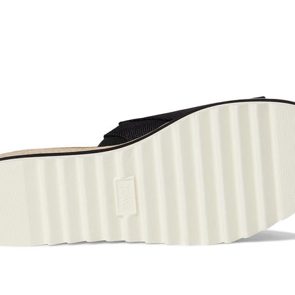 TOMS Women's Platform Wedge Mule Sandals - Stylish, Comfort Focused Footwear Natural