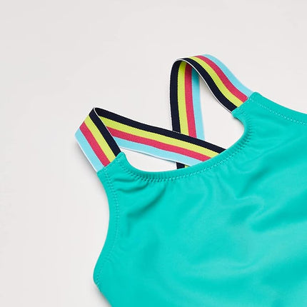 Kanu Surf Girls' Maggie UPF 50+ Beach Sport Athletic One Piece Swimsuit, Maggie Atlantis, 6X