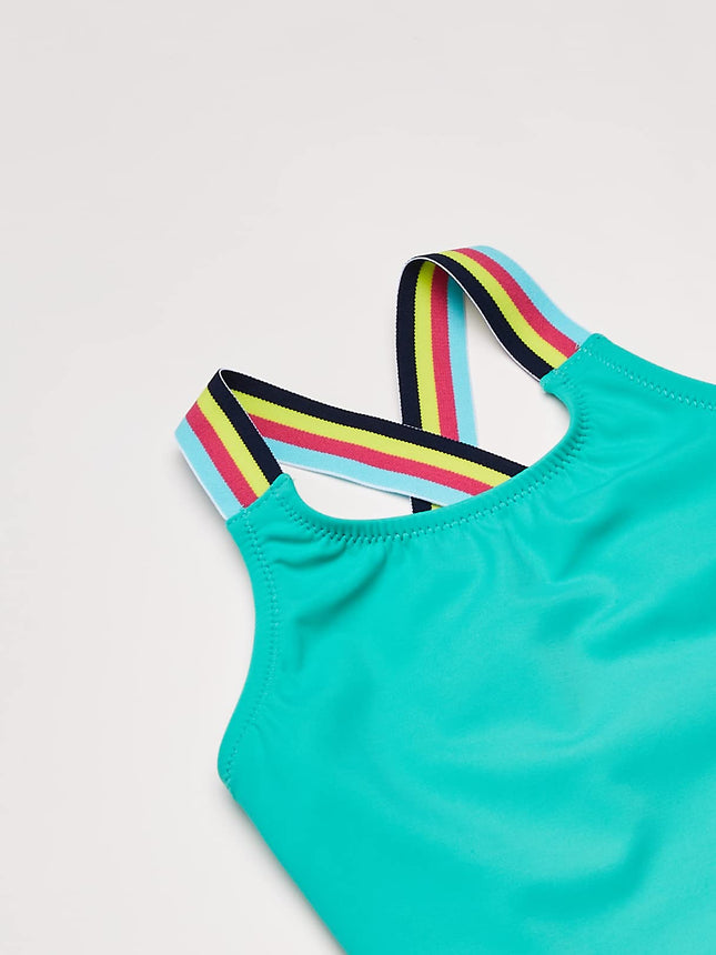 Kanu Surf Niñas Maggie Traje de Baño Atlético de una Pieza para Deporte de Playa UPF 50+, Maggie Atlantis, 12