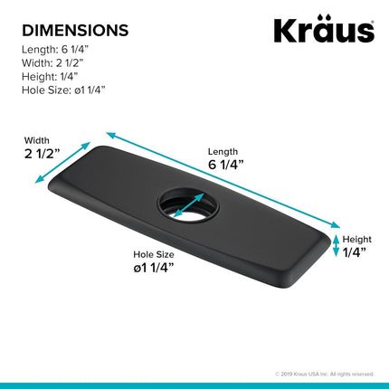 KRAUS Deck Plate for Bathroom Faucet in Gunmetal, BDP01GM