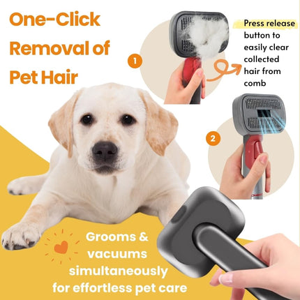 IZSOHHOME Pet Grooming Kit Gift Set, Compatible with Dyson V15 V11 V10 V8 V7 V6, Dog Cat Shedding Brush with 3.3ft Hose, Massage Hair Remover, Includes Chew Rope Toy, Gift Box Packaging