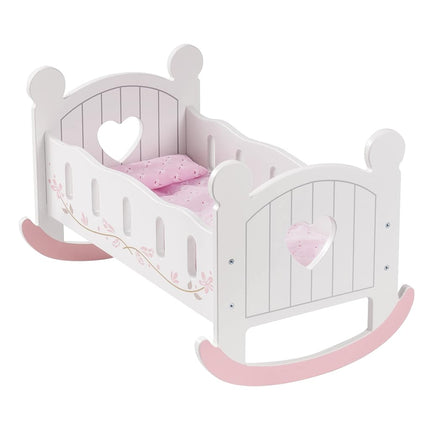 ROBUD Wooden Baby Doll Crib, Baby Doll Bed Toys, F