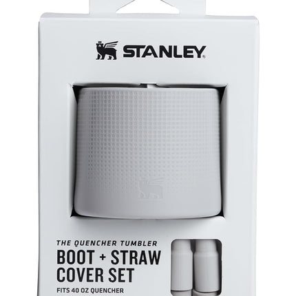 STANLEY Protector de Silicona para Vaso y Tapa de Pajita | Protector Antideslizante de Silicona para Vaso de 40 oz con Asa | Set de Accesorios para Vaso de Acero Inoxidable | Ash