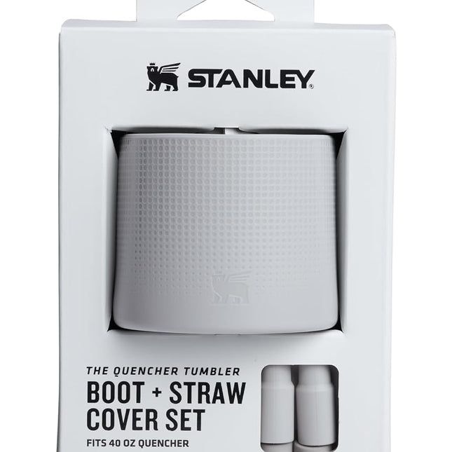 STANLEY Quencher Boot and Straw Cover Cap | Anti-Slip Silicone Protector for 40 oz Tumbler with Handle | Accessory Set for Stainless Steel Drinking Cup | Ash