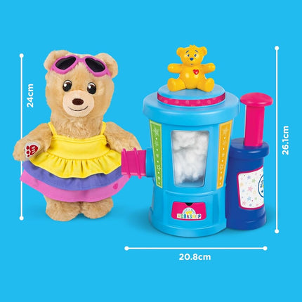 Casdon Build-A-Bear Workshop Stuffing Station - At-Home Build-A-Bear Stuffing Station with 2 x 9 Inch (22.9cm) Mini Bears - Pretend Play Toy for Children Aged 3+
