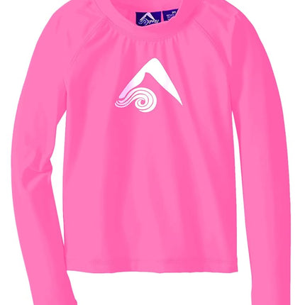 Kanu Surf Big Girls' Keri UPF 50+ Long Sleeve Rashguard, Pink, Medium (10)