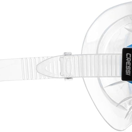 CRESSI Onda Mare Italian Made Snorkel Set - Clear/Blue - Diving Mask - Scuba Mask - Scuba Diving Equipment
