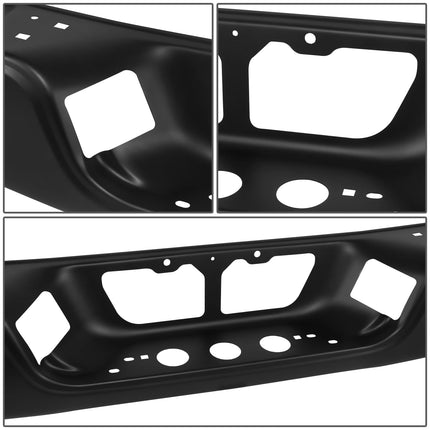 Barra facial del parachoques trasero DNA MOTORING compatible con Toyota Tundra 07-13, sin orificios para sensor de estacionamiento, negra, BUMP-R-TUN07-FB-01-BK