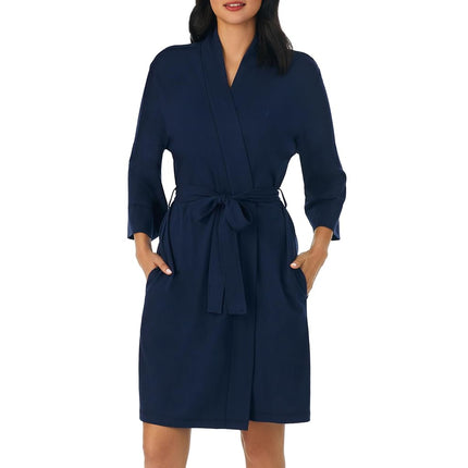 Bata de punto 100 % algodón Nautica para mujer, Azul marino, 1X