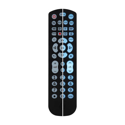 GE Universal Remote Control for Samsung, Vizio, LG, Sony, Sharp, Roku, Apple TV, TCL, Smart TV, Streaming Media Player, Blu-Ray Player, DVD Player, Easy Programming, 4-Device, Black, 40081