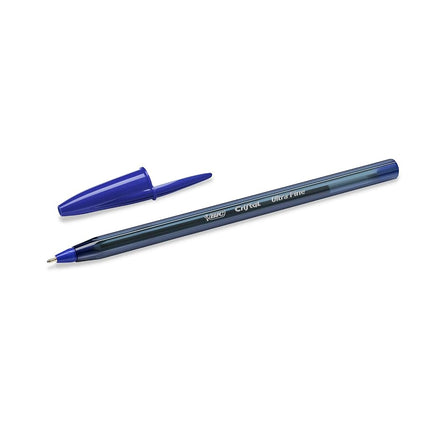 Bic Crystal Exact Fine Point Pens (0.7 mm) - Blue, Box of 20