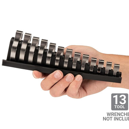 TEKTON Organisateur de clés à douille patte d'oie 13 outils, carré 3/8", Noir (5/16-1 po) | ORG26113 | Fabriqué aux États-Unis