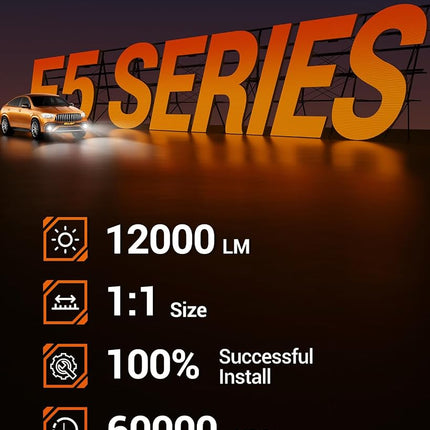 SEALIGHT H10 LED Fog Light Bulbs or DRL, 12000LM 9140 9145 Fog Lights LED Bulbs 600% Brightness Upgrade, 1:1 Size 100% Successful Installation for Trucks Cars, Pack of 2,Turn Signal & Fog Light Combos