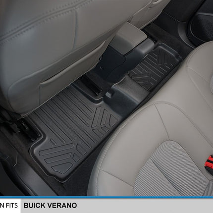 MAX LINER - A0190/B0190 Juego de alfombrillas de 2 filas negras para Buick Verano 2012-2017