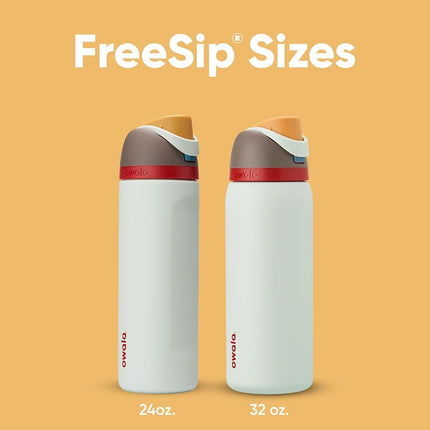 Botella de agua Owala FreeSip de acero inoxidable con aislamiento, con pajita, para deportes y viajes, a prueba de fugas, sin BPA, 945ml, Boneyard
