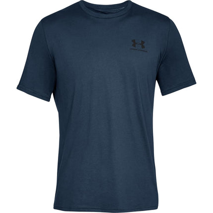 Under Armour Mens Sportstyle Left Chest Short-Sleeve T-Shirt , Academy Blue (408)/Black , Medium
