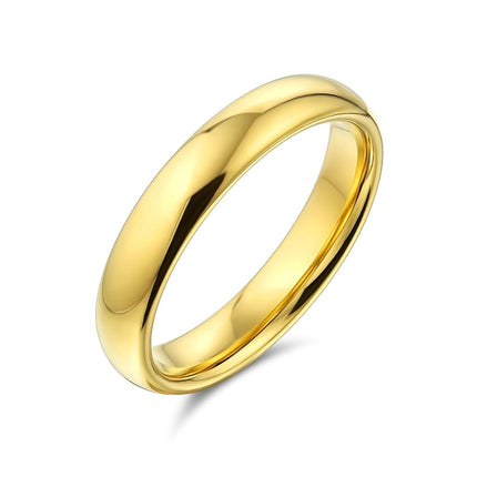Plain Simple Thin Dome Couples Titanium Wedding Ba