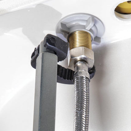Klein Tools 68232 Telescoping Basin Wrench, Adjustable 10–17-Inch Plumbing Wrench with 1-1/4-Inch Jaw Capacity, Ideal for Hard to Reach Spaces