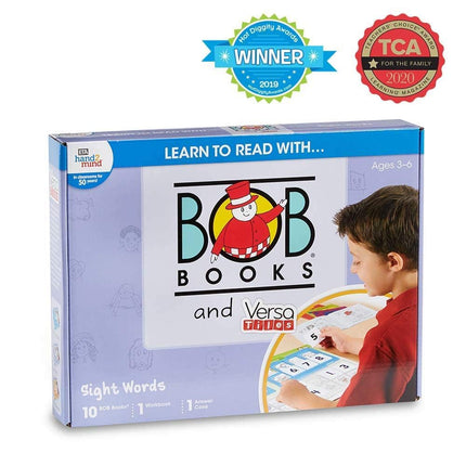 hand2mind Learn to Read with BOB Books & VersaTiles Sight Words Set, Early Reader Books for Kids Ages 4-6, 10 BOB Books, Workbook & Answer Case, Homeschool Kindergarten Supplies