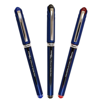 Pentel Energel Euro Ballpoint Pen, 0.35mm Needle Tip, Blue Ink (BLN23-C)