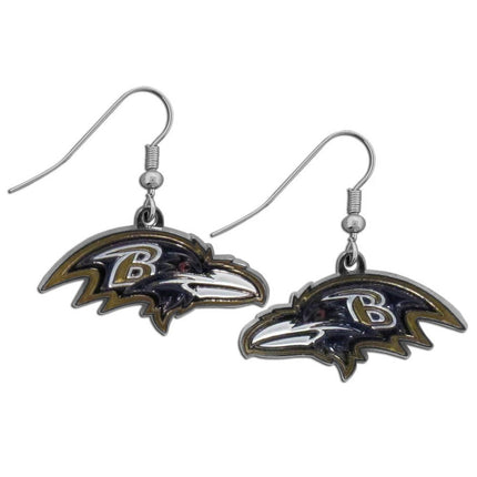 Siskiyou Sports NFL Baltimore Ravens Chrome Dangle Earrings