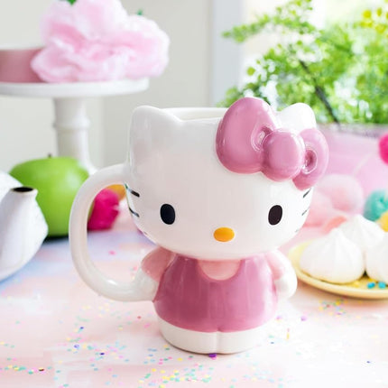 Sanrio Hello Kitty 3D Sculpted Ceramic Mug | BPA-Free Coffee Cup For Espresso, Caffeine, Cocoa