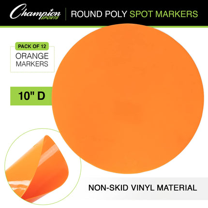 Marcador de puntos de polietileno Champion Sports, 22,86 cm, azul real (paquete de 12)