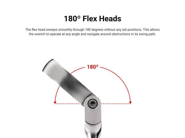 TEKTON 22 mm Flex Head 12-Point Ratcheting Combination Wrench | WRC26422