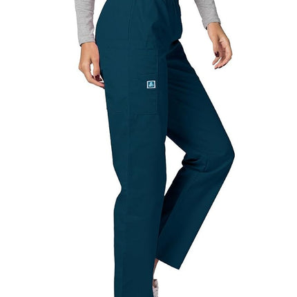 Adar Universal Scrubs for Women - Tapered Utility Cargo Scrub Pants - 503 - Caribbean Blue - M
