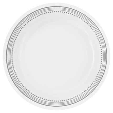 Ensemble de vaisselle Corelle (ensemble de 4 pièces, gris mystique) - Service pour 4 | Comprend 4 assiettes d'appoint | 80 % de verre recyclé | 3 fois plus durable, moitié moins encombrant et plus léger que la céramique traditionnelle