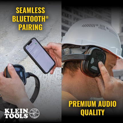KLEIN TOOLS Bluetooth Earmuffs for Noisy Works, 70 Hours