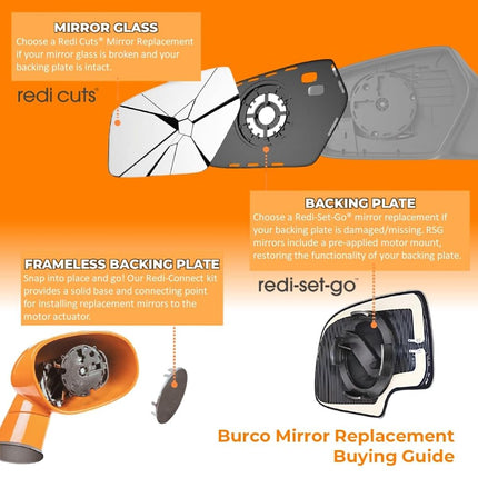 Verre de rétroviseur de remplacement côté conducteur pour HYUNDAI TUCSON 2010-2015