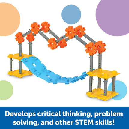 Learning Resources STEM Explorers Bridge Builders, 72 Pieces, Ages 5+, Building Toys, Kits, Projects, Build It Yourself Toys