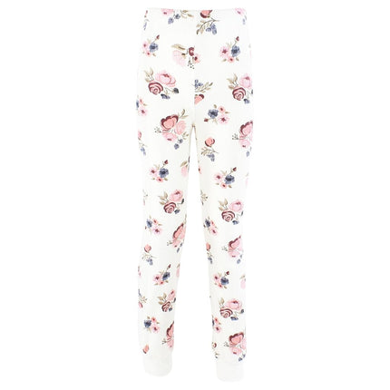 Conjunto de 2 piezas de ropa interior larga térmica unisex para bebé Hudson Baby, Dusty Rose Floral, 5T, Dusty Rose Floral, 5T