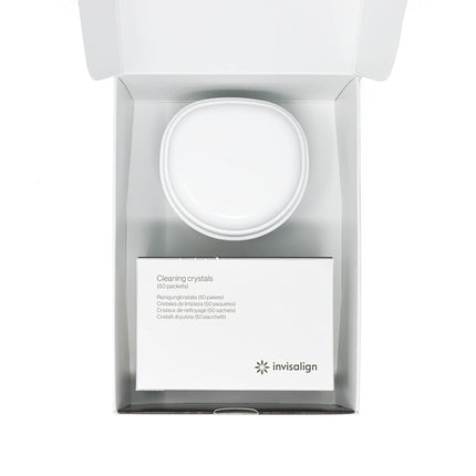 Cristaux de nettoyage Invisalign® pour aligneurs et gouttières transparents avec boîte, (50 sachets)
