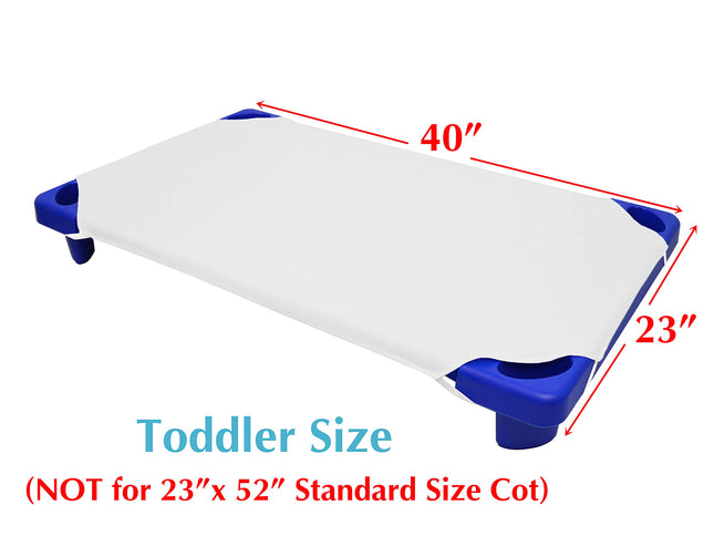 American Baby Company 100% Natural Cotton Percale Toddler Day Care Cot Sheet, White, 23 x 40, Soft Breathable, for Boys and Girls