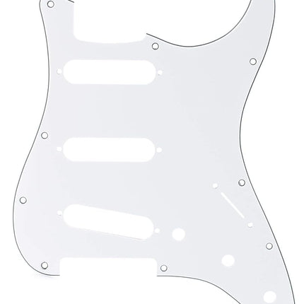 Fender Pickguard, Stratocaster® S/S/S, 11-Hole Mount, W/B/W, 3-Ply