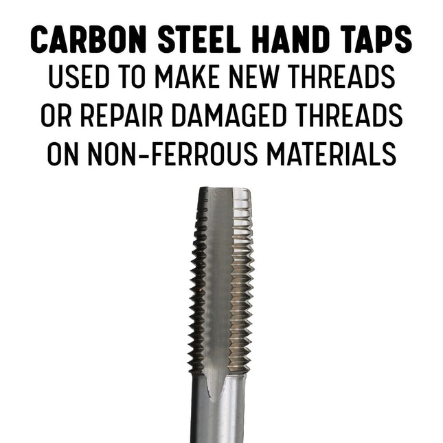 Drill America DWT Series Qualtech Carbon Steel Hand Threading Tap, Uncoated (Bright) Finish, Round with Square End Shank, Bottoming Chamfer, 11/16"-11 UNC (Pack of 1)