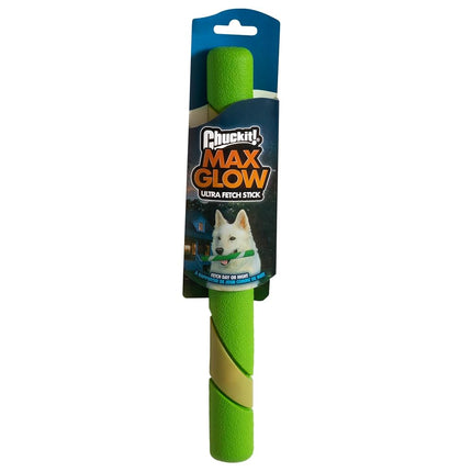 Chuckit! Juguete para perro Max Glow Ultra Fetch Stick para exteriores, 30 cm, para todas las razas