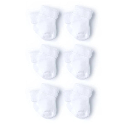 Gerber Baby Unisex 6 Pack Socks, White, Preemie