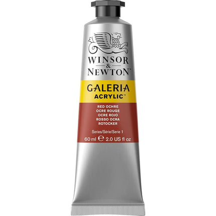 Winsor & Newton 2120564 Galeria Acrylic Paint, High Pigmentation, Non-fading, Butter Consistency, 60 ml Tube - Red Ochre